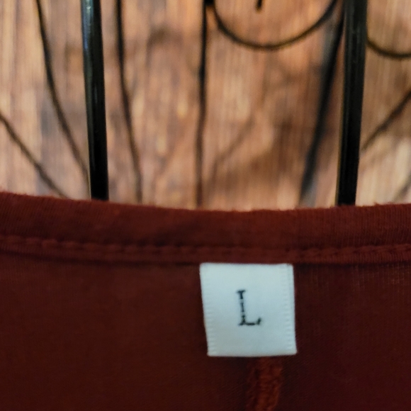 Merlot Long Sleeve Asymmetrical Dress - Picture 4 of 5